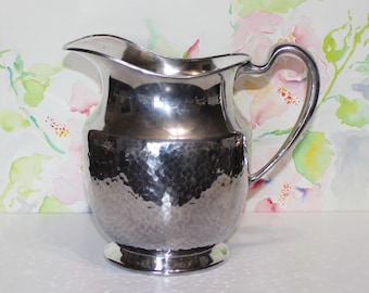 Lovely Vintage, EPNS Silver Plated, Hammered Pitcher