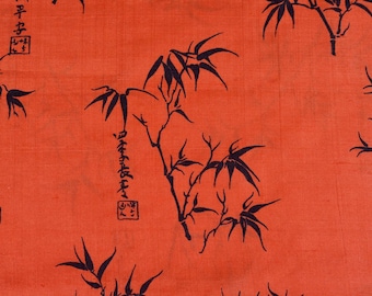 Asian fabric Thai SILK fabric silk dupioni Chinese silk bamboo orange silk with black Japanese silk for sewing silk scarves silk lining