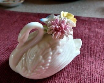 China and porcelain swan