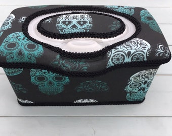 Sugarskull, Wipe Case, Wipes Case, Baby Wipe Case, Wipes Holder, Nursery Wipe Case, Wipes Container, Baby Wipes Case, Wet Wipe Case