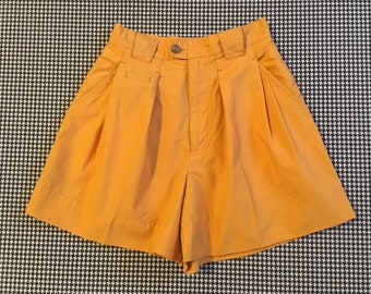 1990's, pleated, shorts, in pumpkin, by Calvin Klein Sport/Petite, Women's size 2
