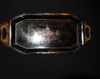 BLACK HAND PAINTED Tray