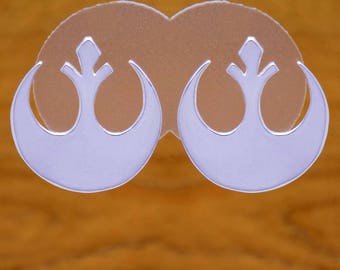 Solid 925 Sterling Silver Star Wars Jedi Stud Earrings Rebel Alliance Galactic Force Empire Luke Skywalker Darth Vader Great Stunning Design