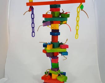extra large parrot toy **THE WOOD PILE*** macaw * african grey * cockatoo