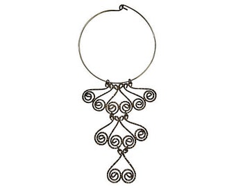 Handcrafted Silver Bib Necklace