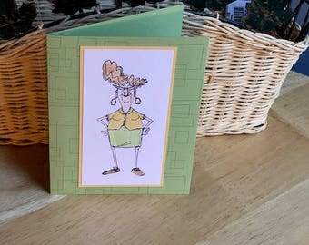 Funny birthday card for her, birthday card for women