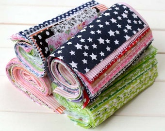 50 pieces/lot Mixed Fabric Lot - Cotton- Patchwork - Sewing -Fabrics Patchwork - Scraps