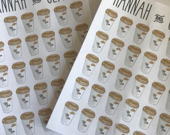 GirlBoss coffee cup / Mug / hot beverage / tea - Matte /Planner Stickers Stickers
