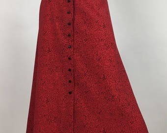 Vintage midi swing skirt/Rena Rowan for Saville midi