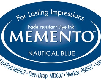 New Memento Full Size Ink Pad - NAUTICAL BLUE - Fade Resistant Dye Ink by Tsukineko
