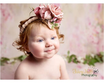 Vintage floral halo