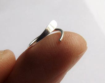 Elija su cama pendientes, pendientes de Adormecedor, aro pendientes, martillado aretes círculo, pendientes de plata esterlina, joyería moderna, minimalista