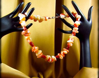Red Banded Agate Daria Necklace