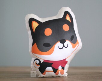 Black & Tan Shiba Inu Pillow