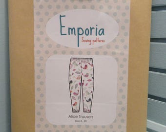 Alice Trouser Pattern - Sizes 8-20 ladies loose fitting trousers with pockets, elasticated waist and ankles