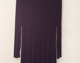 1990s Black Dress Mock Turtleneck Stretchy