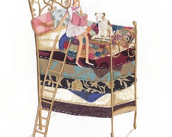 Princess and the Pea A4 Archival Art Print