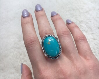 Royston turquoise sterling silver ring size 7 1/4