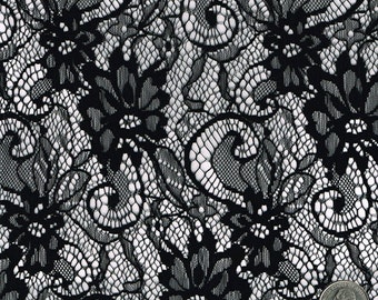 Mistique Vintage Black Lace Fabric by the Yard Table Runner