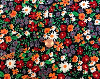 Corduroy Floral Fabric/ 44 inches wide/ Prewashed