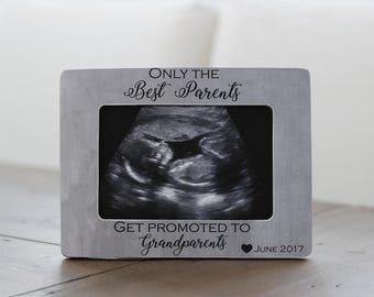 Personalized GIFT Picture Frame for Grandparents Only The Best Parents Get Promoted to Grandparents