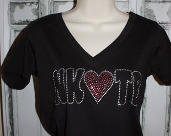 Women's NKOTB Rhinestone Shirt - NKOTB T-Shirt - NKOTB Tee - Boy Band Shirt