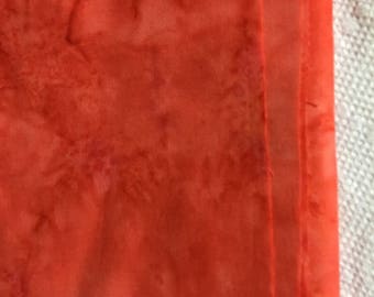 Fabric- Orange Batik total = 1/2 yard