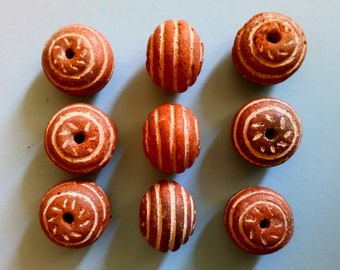 Beads terracotta brown