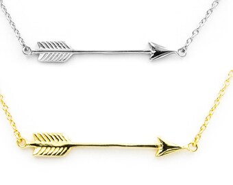 Arrow Necklace, 925 Sterling Silver Arrow Necklace