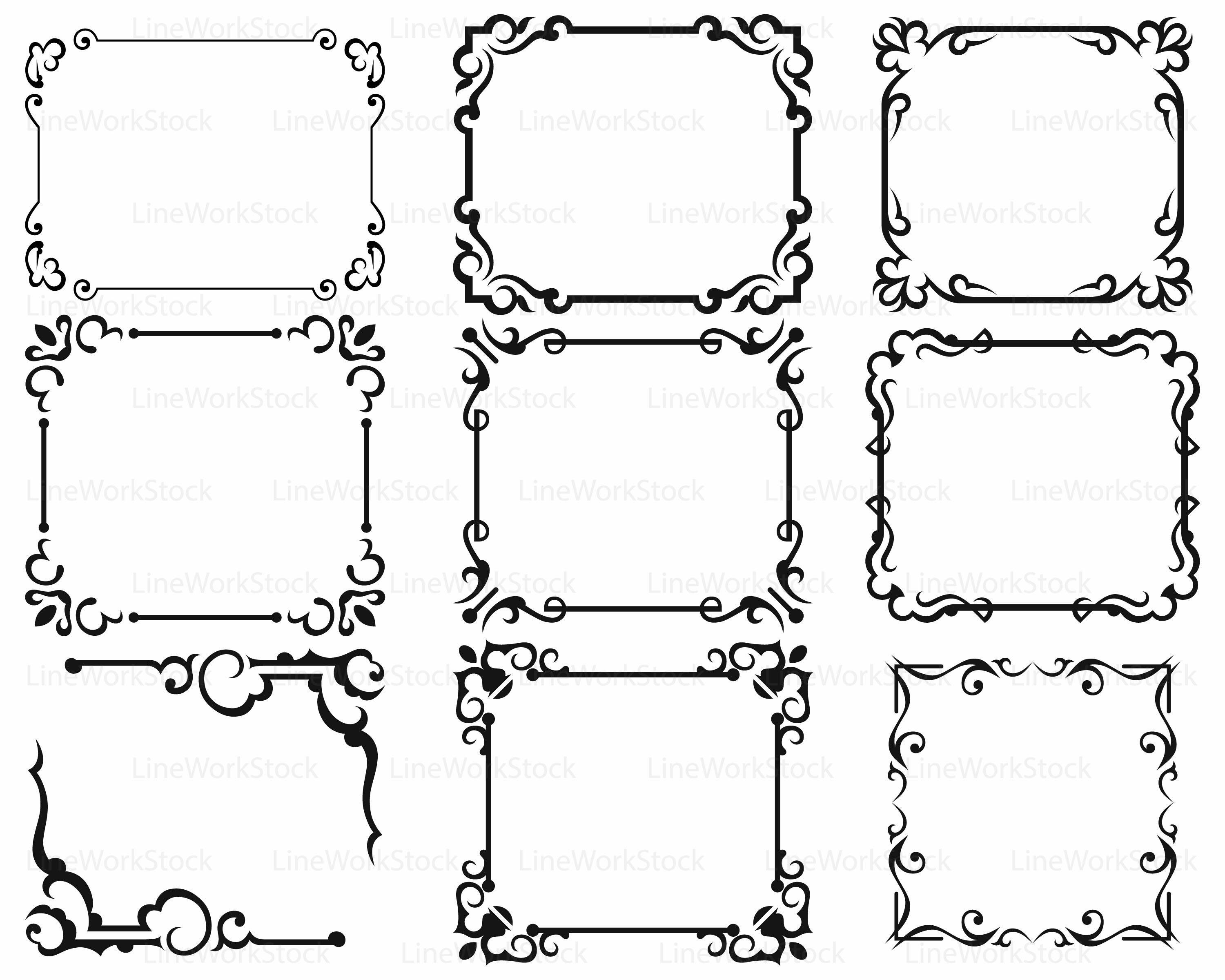 Download Frame svg,scroll clipart,frame svg,swirl silhouette,frame ...