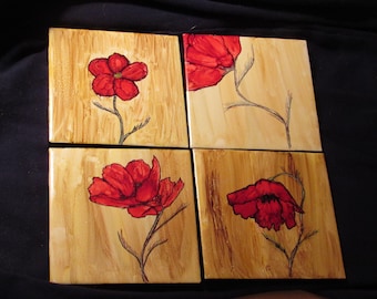Alohol ink coasters, coasters, coaster set