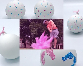 GOLF BALLS : Golf Ball Pack (Custom Color Combinations and Styles) Gender reveal Golf Ball