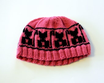 Warm Winter Hat - Warm Toque - Warm Ski Hat - Winter Toque - Kitty Hat - Child's Winter Toque - Knitted Hat - Ready to Ship