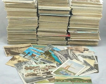 Genuine Vintage Postcards Collection /UK/Foreign/Europe/ B&W/ Colour Job Lot Mixed 1900's - 1980's (in packs of 20)