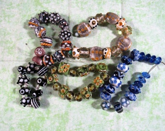 1 Handmade Lampwork Glass Bead Set (B424g)