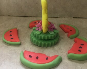 Tutti frutti birthday candle
