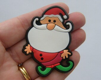 2 Father Christmas embellishment 67 x 51mm