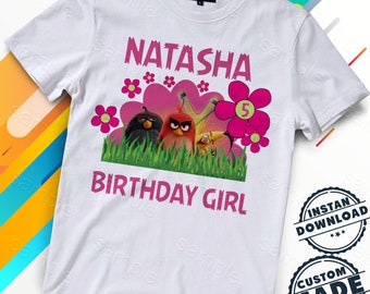 Angry Birds Iron On Transfer, Angry Birds Birthday Shirt DIY, Angry Birds Shirt Designs, Angry Birds Printable, Angry Birds, Personalize