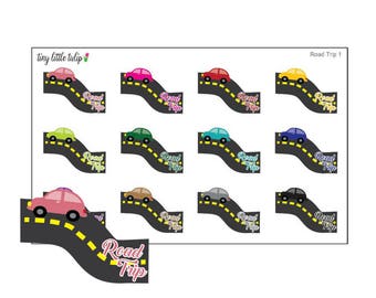 Planner Stickers Road Trip