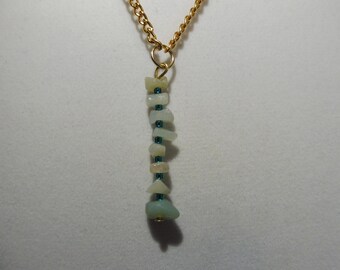 Amazonite Vertical Drip Gemstone Necklace | Vertical Gemstone Necklace | Gemstone Necklace | Amazonite Necklace