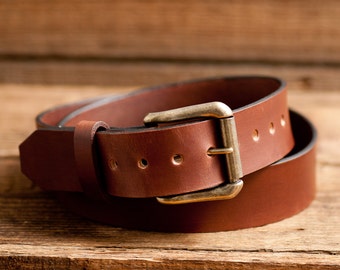 Leather Belt, Full Grain Leather Belt, Brown Leather Belt, Mens Leather Belt, Womens Leather Belt