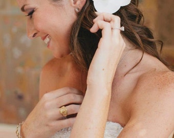 Orchid Hair Pin - Ivory Orchid Real Touch Hair Pin