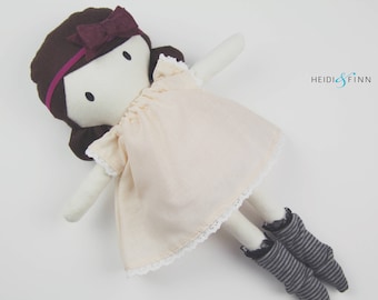 NEW OOAK handmade stuffed doll pink pastel Mini Pals soft rag doll keepsake gift ready to ship