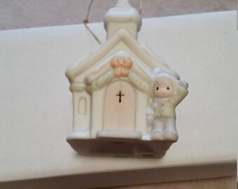 Vintage Precious Moments Church Ornament