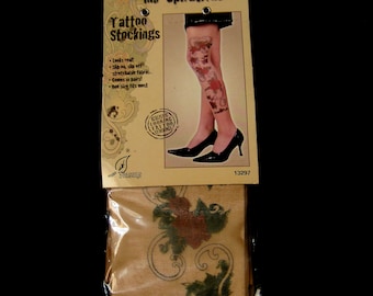 Vintage mid 1990s Tattoo Stockings. Unopend. One Size