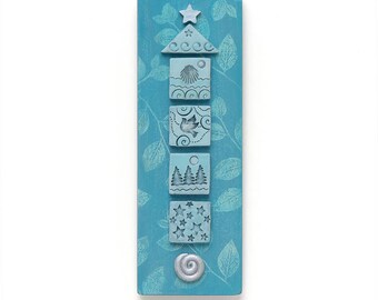Blessing tile, a mixed media assemblage