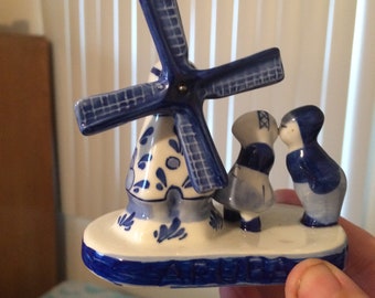 Delft windmill and figurines