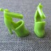 barbie doll shoes accessory vintage green high heels