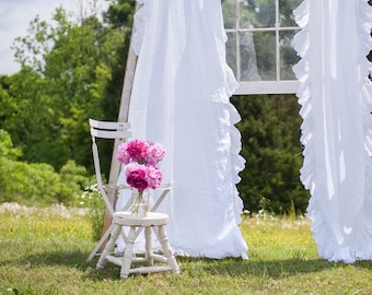 Ruffled Linens Ruffled Curtains