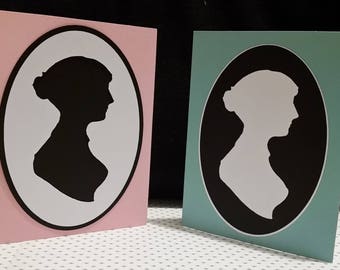 Jane Austen Silhouette Card